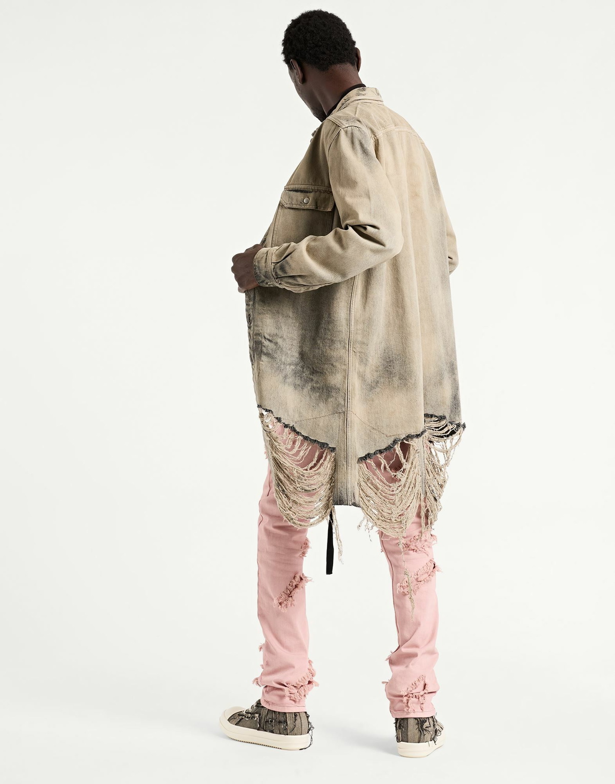 Rick Owens Mens Denim outerwear in Grey