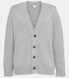 Bottega Veneta Leather-trimmed cashmere-blend cardigan