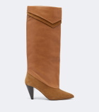 Isabel Marant Lezra suede and leather knee-high boots