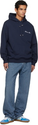 Balmain Navy 'Balmain' Signature Hoodie