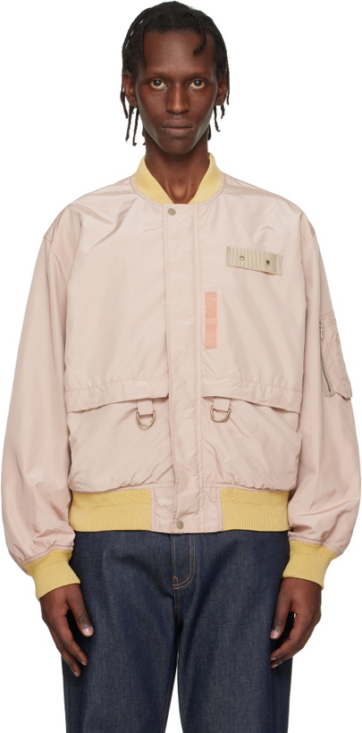 Photo: Toga Virilis Beige & Pink Reversible High-Count Bomber Jacket