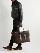 TOM FORD - Buckley Leather-Trimmed Suede Tote Bag