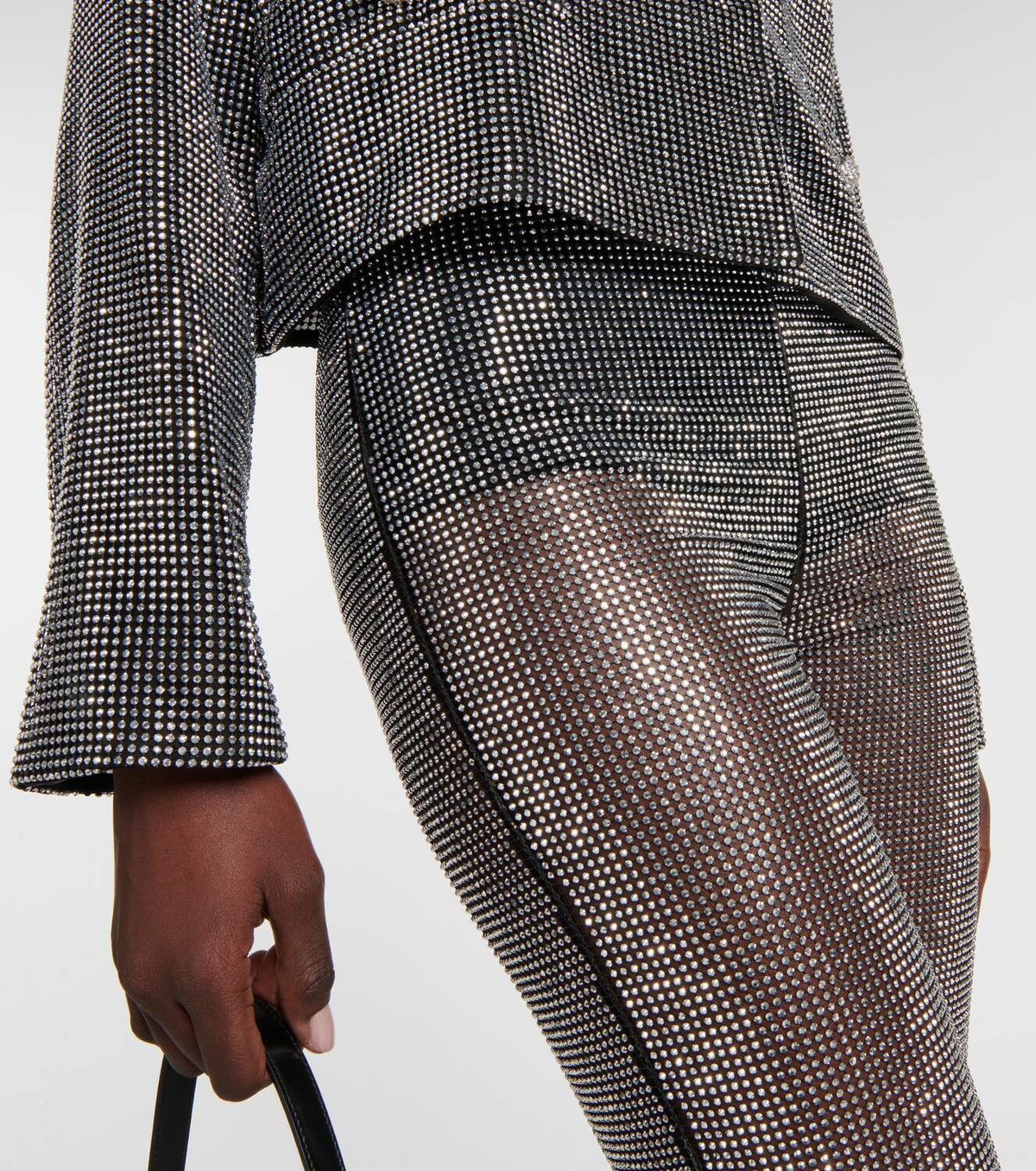 Prada Embellished mesh pants