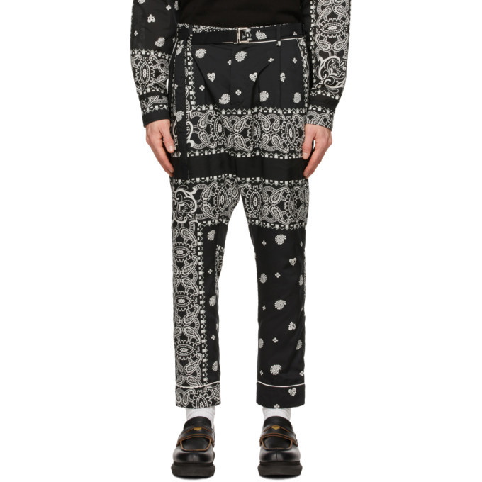 Photo: Sacai Black Archive Print Mix Trousers