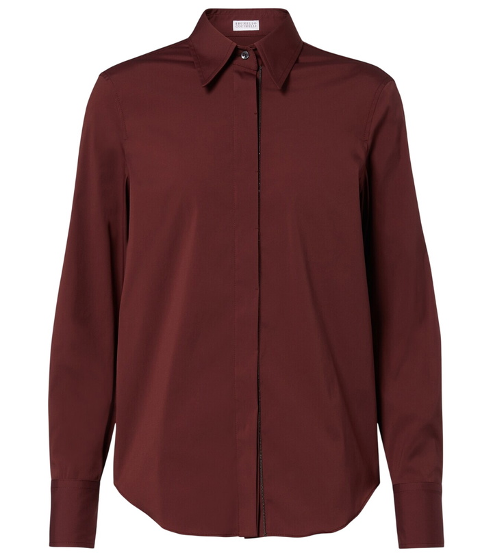 Photo: Brunello Cucinelli Monili cotton-blend shirt