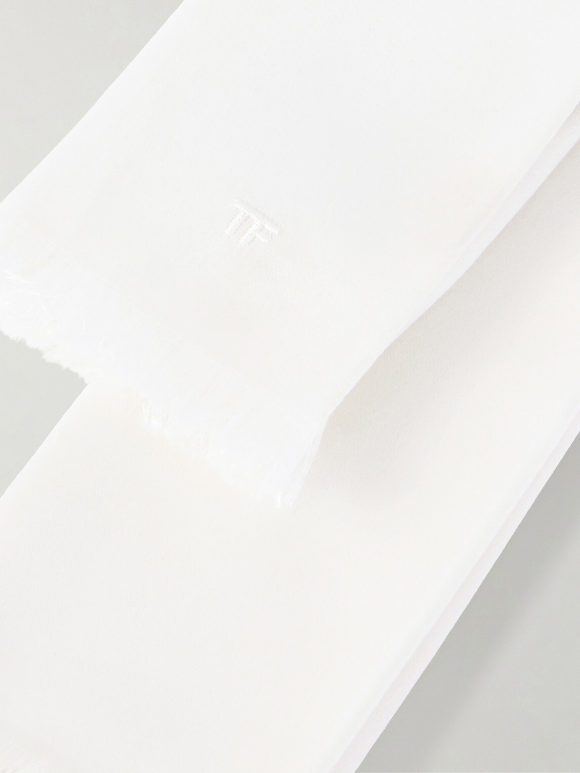 TOM FORD - Frayed silk-satin scarf