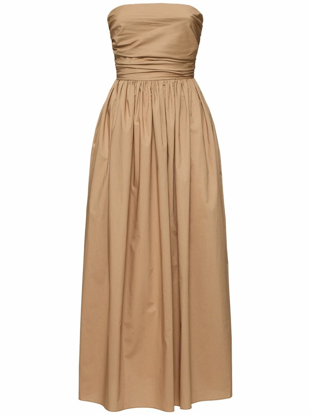 Photo: MATTEAU Strapless Cotton Poplin Long Dress
