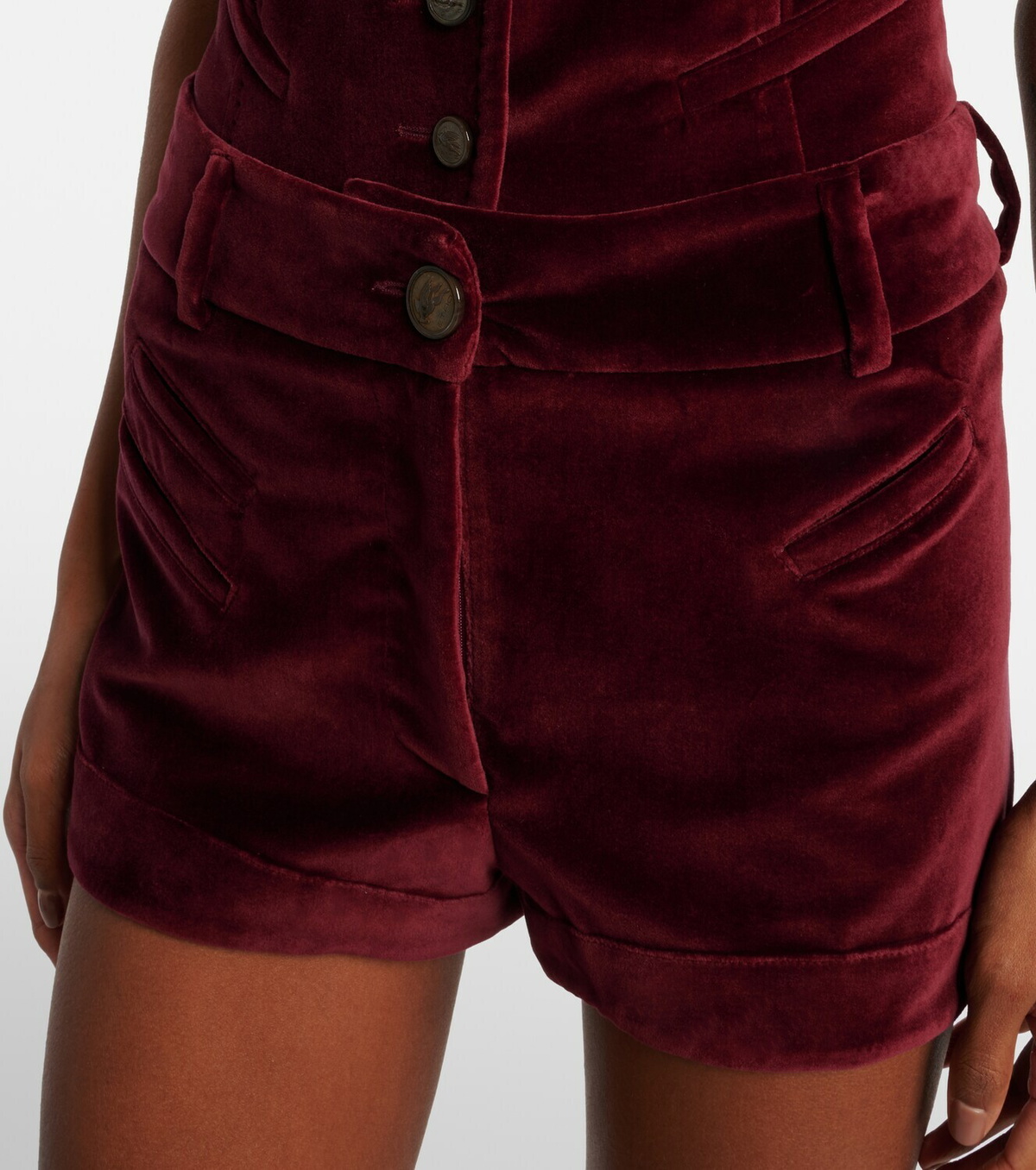 Etro Cotton velvet shorts