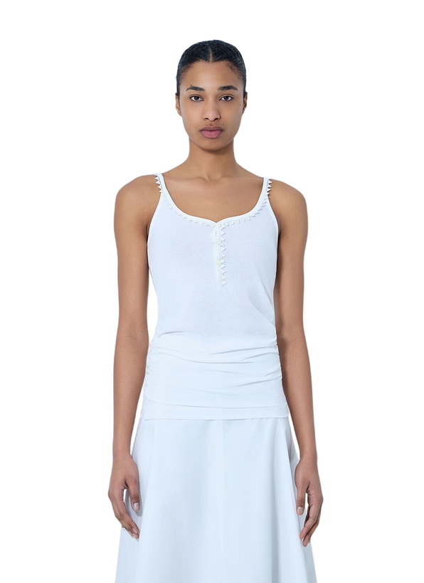 White Jacquemus La Robe Dao Yasmin Finney La Robe Dao Slit Knit Dress In  Off-white