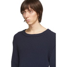 Dries Van Noten Navy Jelte Crewneck Sweater