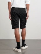 C.P. Company - Straight-Leg Cotton-Blend Cargo Shorts - Black