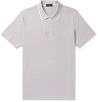 Theory - Contrast-Tipped Pima Cotton-Blend Piqué Polo Shirt - Gray