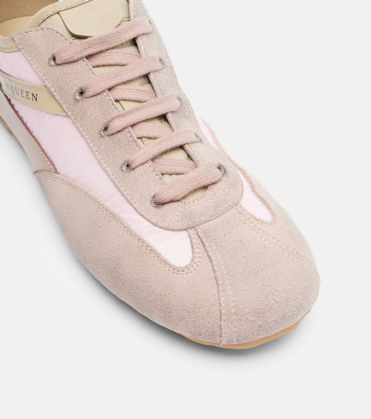 McQueen Boxe suede and leather sneakers
