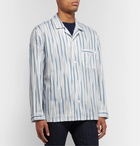 Blue Blue Japan - Camp-Collar Striped Cotton-Twill Shirt - Blue