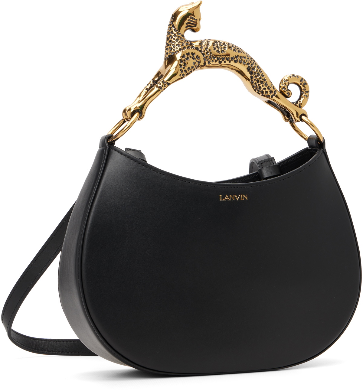 Lanvin Black Cat Leather Bag