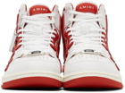 AMIRI White & Red Skel Top Hi Sneakers