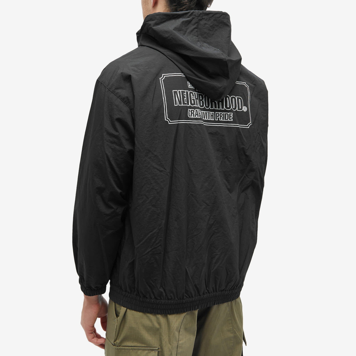 ジャケット・アウター NEIGHBORHOOD ZIP UP HOODED JACKET Neighborhood Men's Hooded Zip Up Jacket in Black Neighborhood