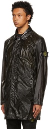 Stone Island Black Packable Lucido-TC Trench Coat