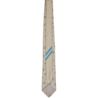 Dries Van Noten Beige Floral Tie