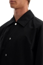 JIL SANDER logo print popeline overshirt Black