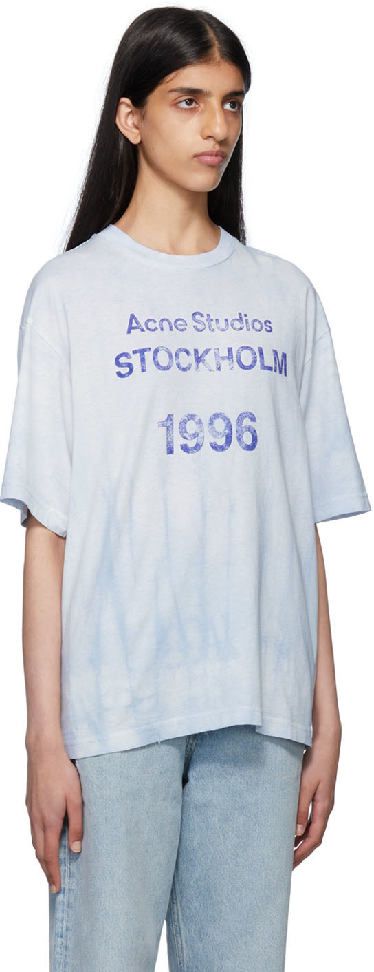 ★Acne Studios★ Stockholm stamp logo common short sleeve t- Acne Studios - T-shirt stamp logo - Relaxed fit - Black