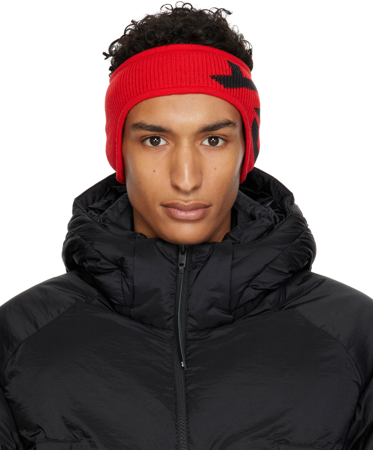 Y-3 Red Graphic Logo Headband