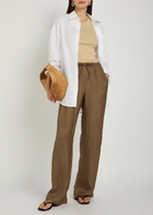 Rohe Houndstooth Straight-leg Trousers Brown
