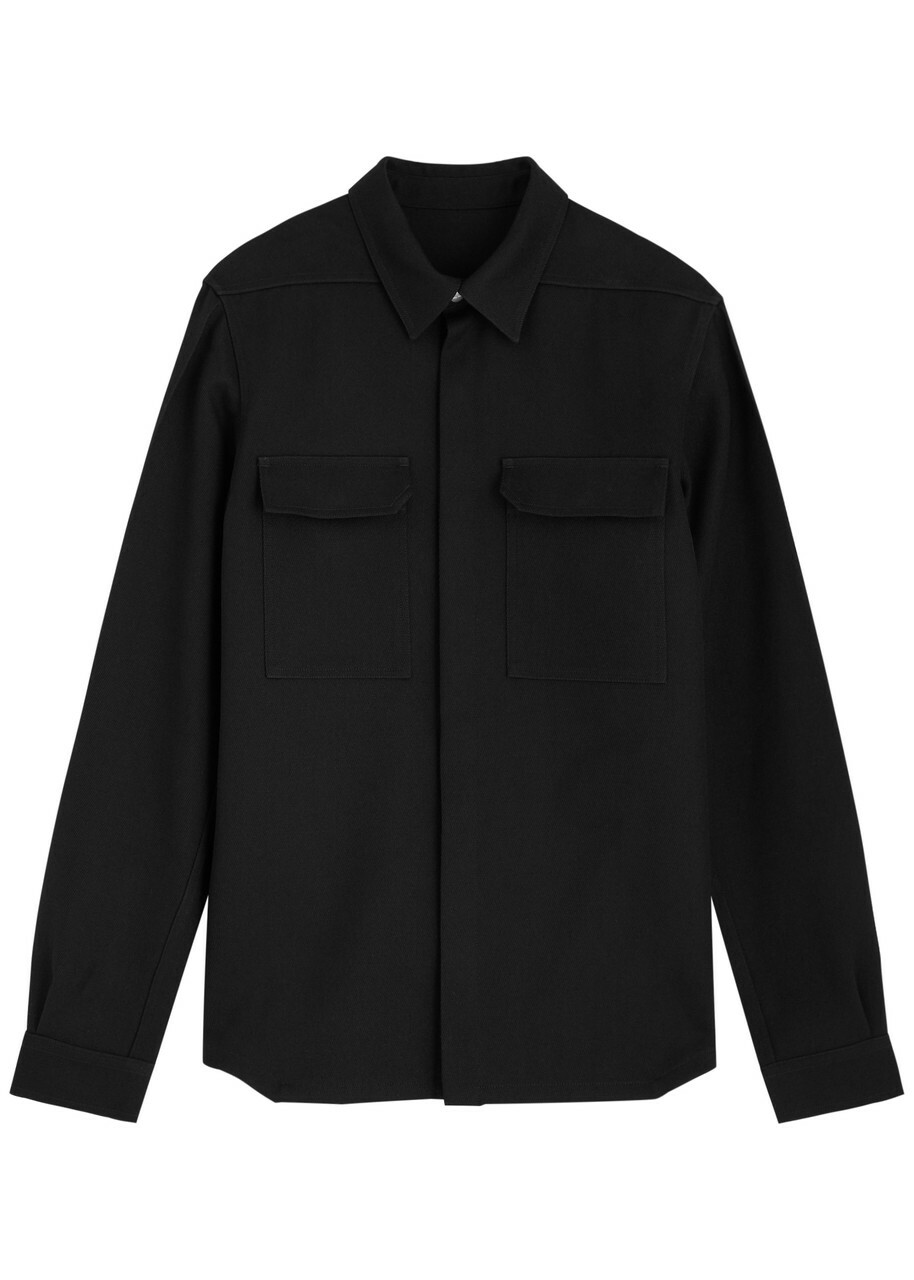 Rick Owens Wool Overshirt Black