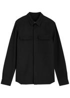 Rick Owens Wool Overshirt Black