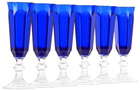 Mario Luca Giusti Blue Dolce Vita Flute Set, 6 pcs