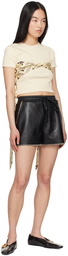 Nanushka Black Amil Vegan Leather Shorts