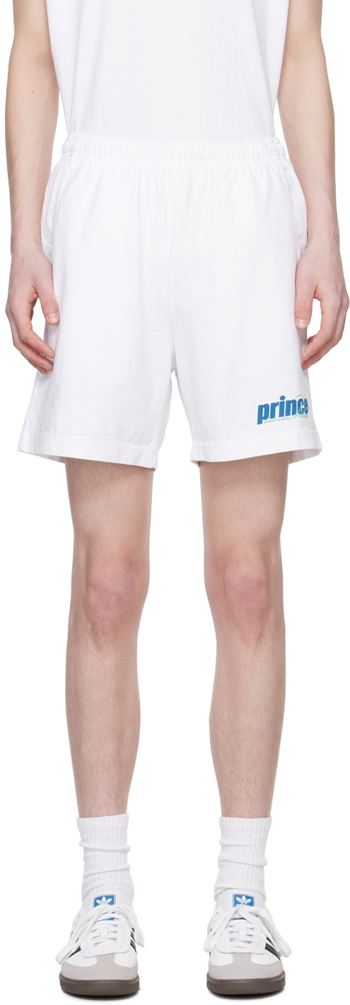 Photo: Sporty & Rich White Prince Edition Rebound Shorts