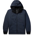 Theory - Vernon Faux Shearling-Trimmed Shell Hooded Down Jacket - Navy