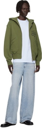 Kenzo Khaki Kenzo Paris Futura 2000 Edition Boxy Full-Zip Hoodie