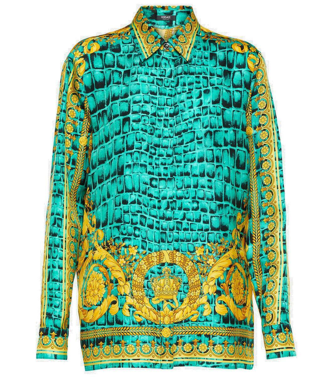 Versace Baroccodile silk shirt Versace