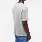 END. x A.P.C. Men's 'Coffee Club' Cedric T-Shirt in Heathered Light Grey