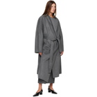 R2W Gray Melonia Wool Maxi Skirt