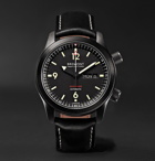 Bremont - U-2/DLC Automatic 43mm Stainless Steel and Leather Watch - Black