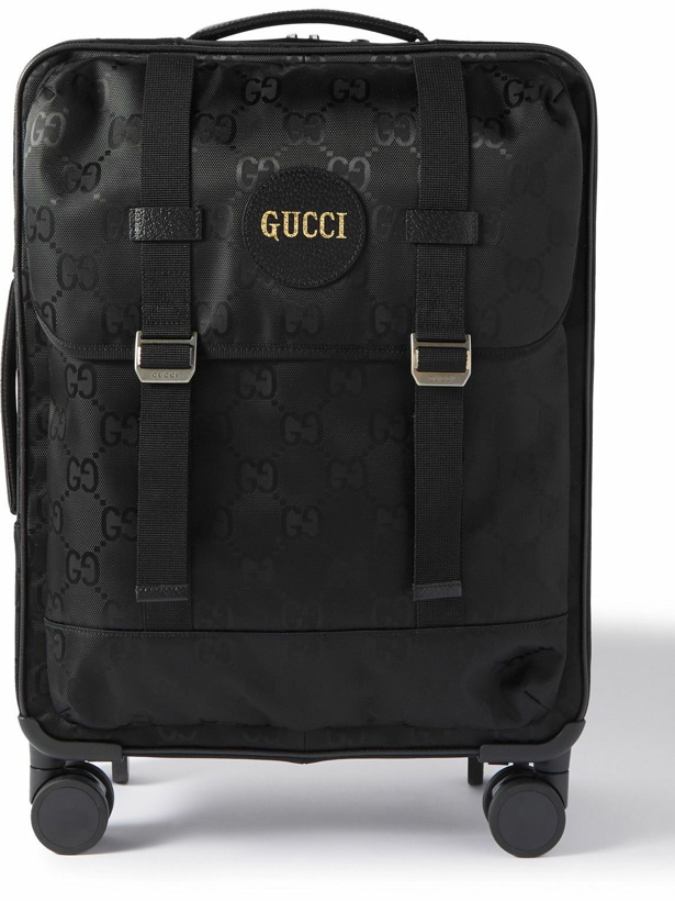 Photo: GUCCI - Off the Grid Faux Leather-Trimmed Monogrammed ECONYL Canvas Carry-On Suitcase
