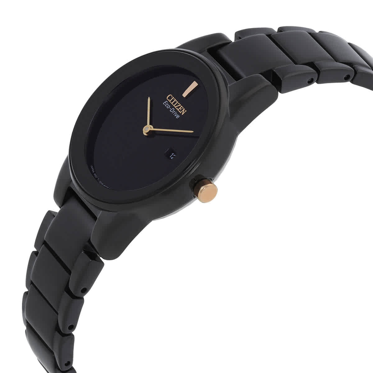 Citizen Axiom Black Dial Stainless Steel Ladies Watch GA1055-57F