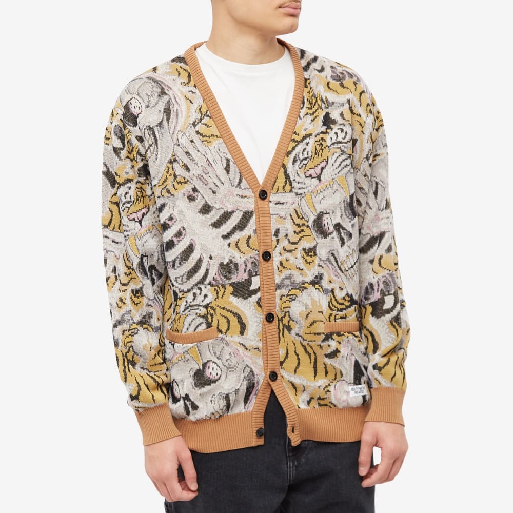 Wacko Maria x Time Lehi Type 2 Jacquard Cardigan in Yellow Wacko Maria