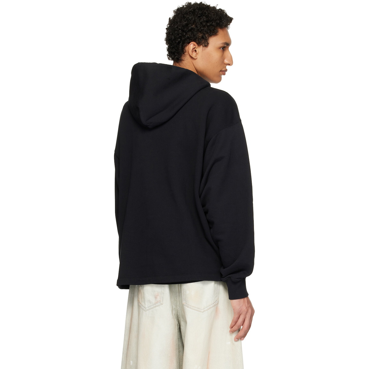 Off-White Black Grass Ink Logo Loose Hoodie