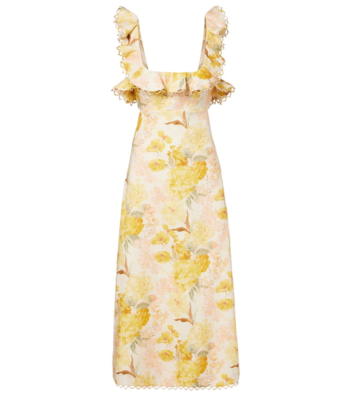 Zimmermann Halcyon Flutter linen midi dress Zimmermann