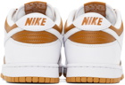 Nike White & Orange Dunk Low Sneakers