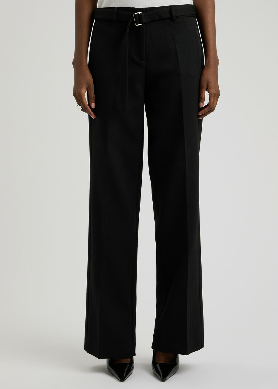 Paris Georgia Basil Straight-leg Twill Trousers Black