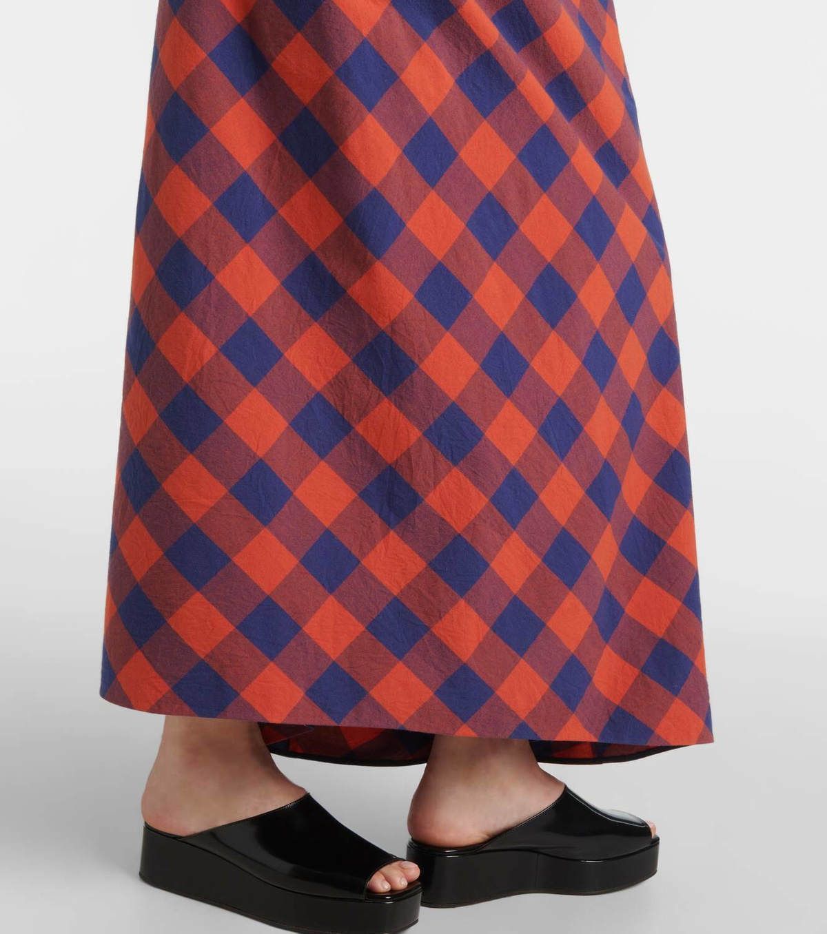 The Row Esperanza draped cotton flannel maxi skirt