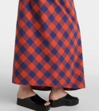 The Row Esperanza draped cotton flannel maxi skirt