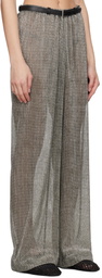 Nanushka Silver & Black Maglie Trousers.