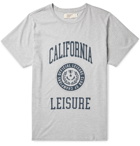 Pasadena Leisure Club - California Leisure Printed Mélange Cotton-Jersey T-Shirt - Gray