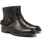 Belstaff - Trialmaster Distressed Leather Boots - Men - Black